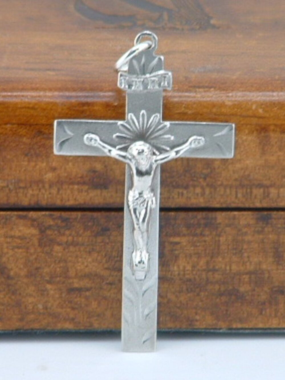 Vintage Sterling Silver Jesus Cross Pendant